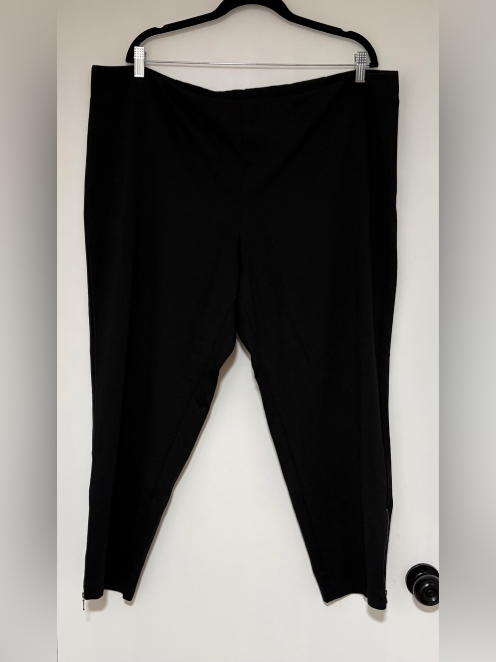 Eileen Fisher Black Cropped Women’s Elastic Waist Pants Size 3X